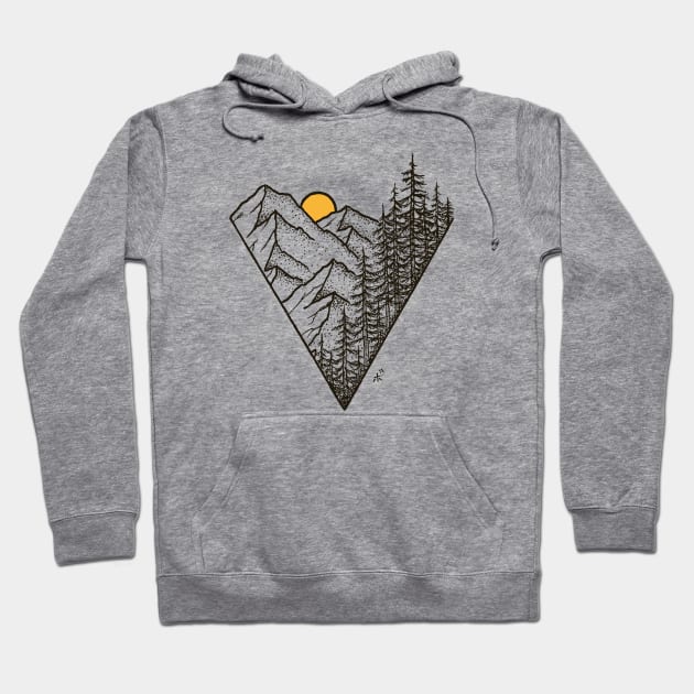 Morning Mountains Hoodie by BeauyArt